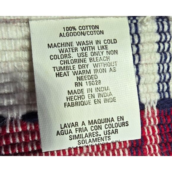 Four placemats Straight Sailing Red White Plaid Cotton Linens N Things - Picture 4 of 6